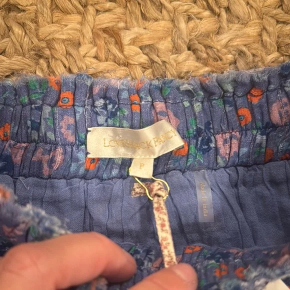 LoveShackFancy Blue Floral Mini Skirt - Picture 3 of 5